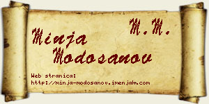 Minja Modošanov vizit kartica